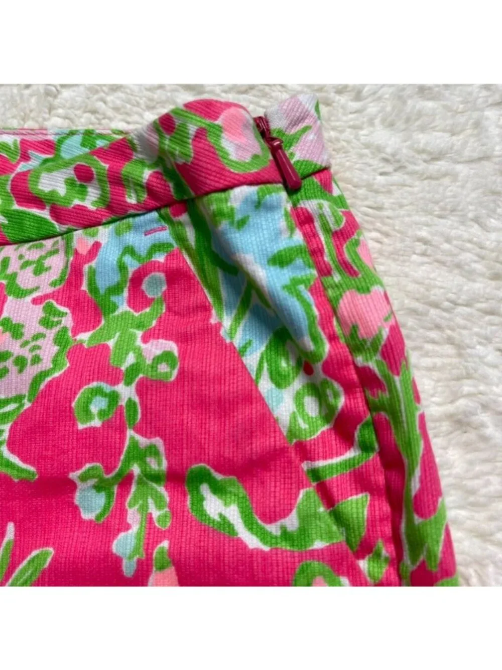 Lilly Pulitzer Womens 6 Adie Shorts Southern Charm Pink Green Floral 4 Inseam